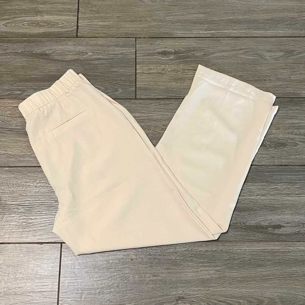 LAST CALL Large Apricot Wide Leg Dress Pants